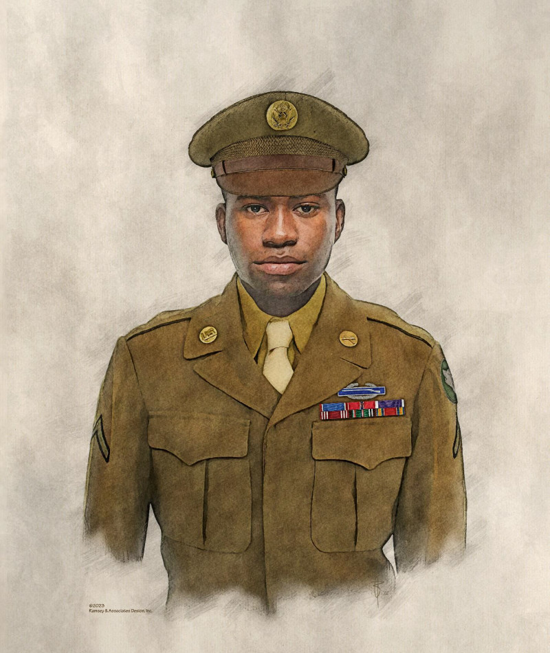 Medal of Honor Recipient Willy James, Jr. Image courtesy Black Archives of Mid-America in Kansas City, MO.
