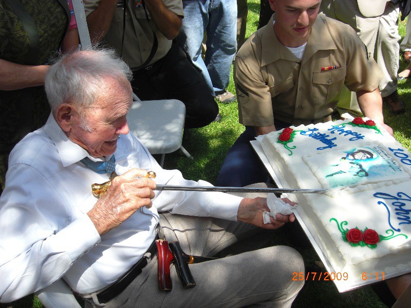 Medal of Honor Recipient John W. Finn at his 100th Birthday Celebration